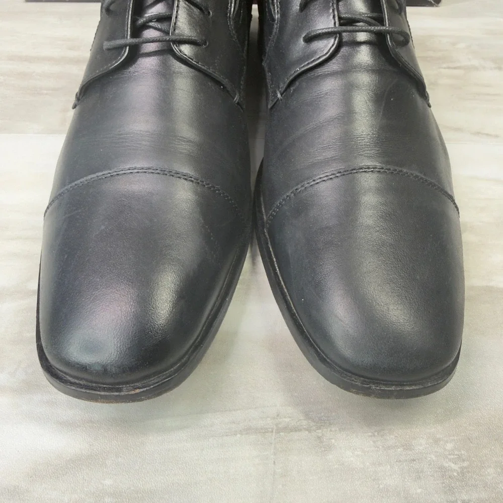 Bostonian 26053 Men Size 10.5 M Dress Shoes Cap Toe Leather Oxford Black